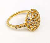 Plated Elegant Stone Ring