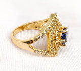 Plated Elegant Stone Ring