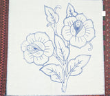 Flower Embroidery Fabric Tea Cloth (Flores Servilletero Servilleta para Bordar)