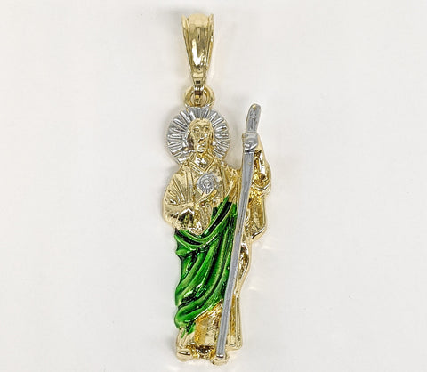 Plated Multicolor Saint Jude Thaddaeus Pendant