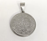 Stainless Steel Silver/Gold Saint Benedict Pendant