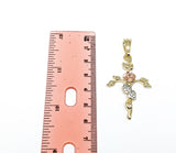 Plated Tri-Color Cross Pendant