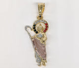 Plated Multicolor Saint Jude Thaddaeus Pendant