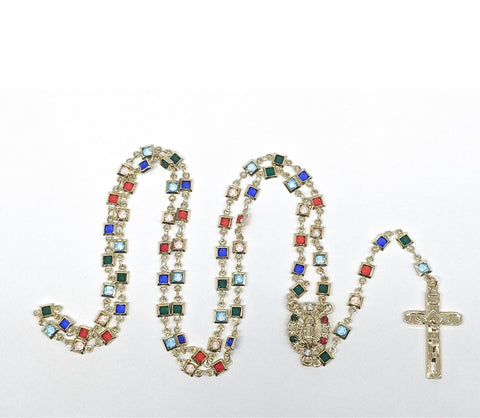 Plated Virgin Mary Rosary