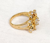 Plated Elegant Stone Ring