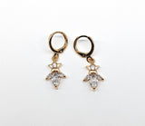 Plated Clear Stone Earring