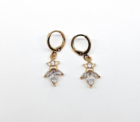 Plated Clear Stone Earring