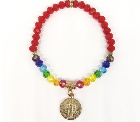 Saint Benedict Multi-Color Beaded Bracelet*