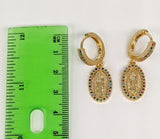 Plated Multi Color Virgin Mary Earring*