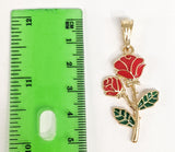 Plated Multicolor Rose Flower Pendant*