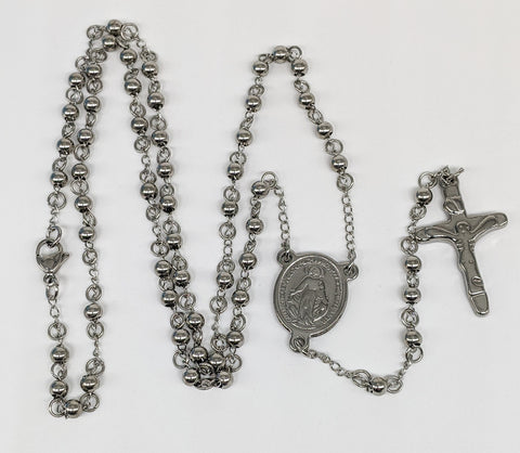 Stainless Steel Virgin Mary Rosary
