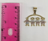 Plated Boy and Three Girls Pendant