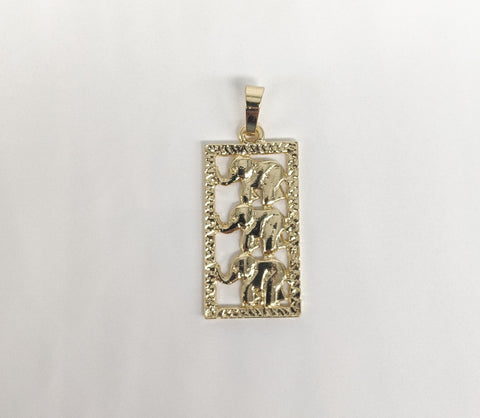 Plated Elephant Pendant