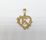 Plated Heart with Letter Pendant