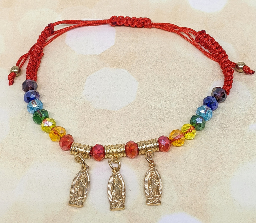 Virgin Mary Red Rope Protection Bracelet