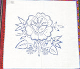 Flower Embroidery Fabric Tea Cloth (Flores Servilletero Servilleta para Bordar)