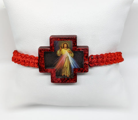 Jesus Divine Mercy Rope Bracelet