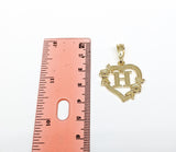 Plated Letter "H" Pendant and Star Chain Set