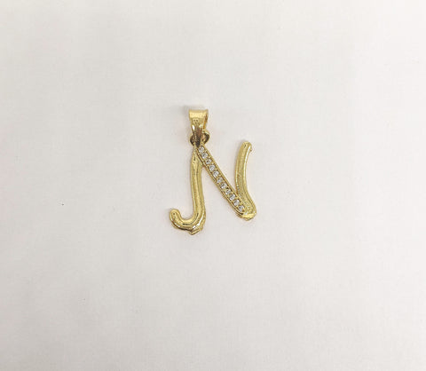 Plated Letter "N" Pendant