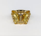 Plated Yellow Butterfly Ring*