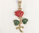 Plated Multicolor Rose Flower Pendant*