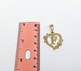 Plated Heart with Letter Pendant