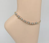 Tri-Color Plated Anklet