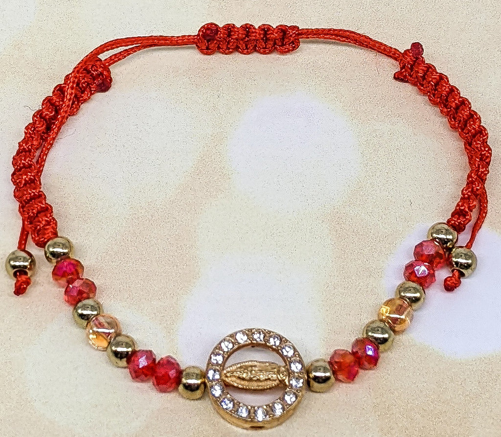 Virgin Mary Red Rope Protection Bracelet