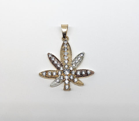 Plated Weed Pendant