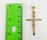 Plated Tri-Color Cross SMALL Pendant*