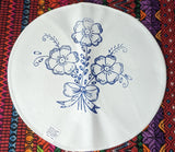 Flower Embroidery Tortilla Warmer Fabric Cloth (Flores Tortillero para Bordar)