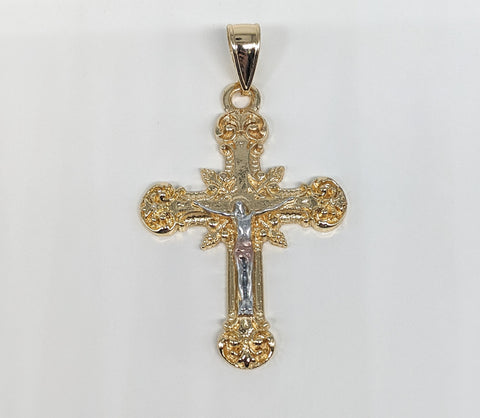 Plated Tri-Gold Cross Pendant