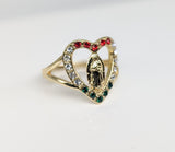 Plated Heart with Virgin Mary Ring*