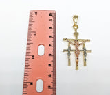 Tri-Plated Triple Cross Pendant