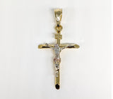 Plated Tri-Color Cross SMALL Pendant*