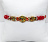 Virgen de Guadalupe Red Rope Protection Bracelet