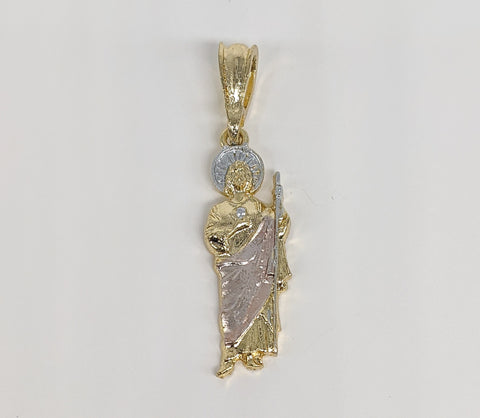 Plated Multicolor Saint Jude Thaddaeus Pendant