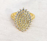 Plated Elegant Stone Ring