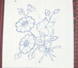 Flower Embroidery Fabric Tea Cloth (Flores Servilletero Servilleta para Bordar)