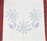 Flower Embroidery Fabric Tea Cloth (Flores Servilletero Servilleta para Bordar)