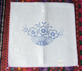 Flower Basket Embroidery Printed Fabric Tea Cloth (Labrado Servilleta Bordar)