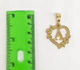 Plated Letter "A" Pendant Initial Chain Necklace Fashion Oro Letra Dije