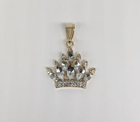 Plated Quinceanera Crown Pendant