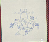 Fruit Basket Embroidery Tea Cloth (Fruta Manta Servilletero Servilleta Bordar)