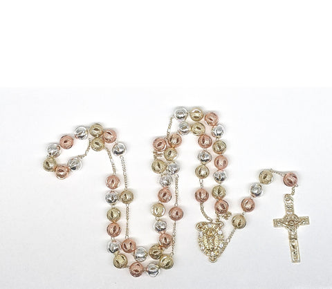 Plated Tri-Color Saint Jude Rosary