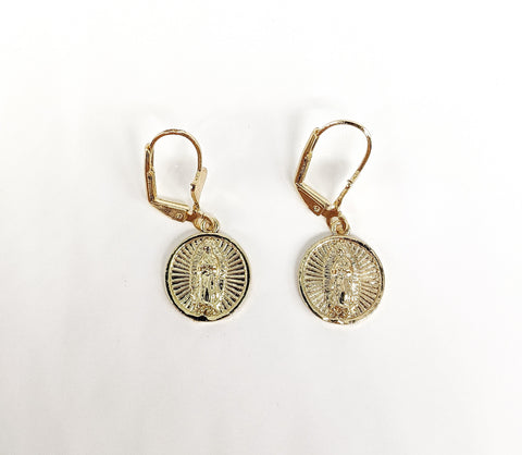 Plated Virgin Mary Earring