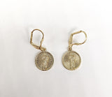 Plated Saint Jude Earring