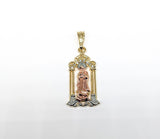 Tri-Plated Virgin Mary Pendant