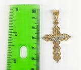 Plated Tri-Color Cross Pendant*