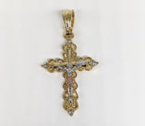 Plated Tri-Color Cross Pendant*